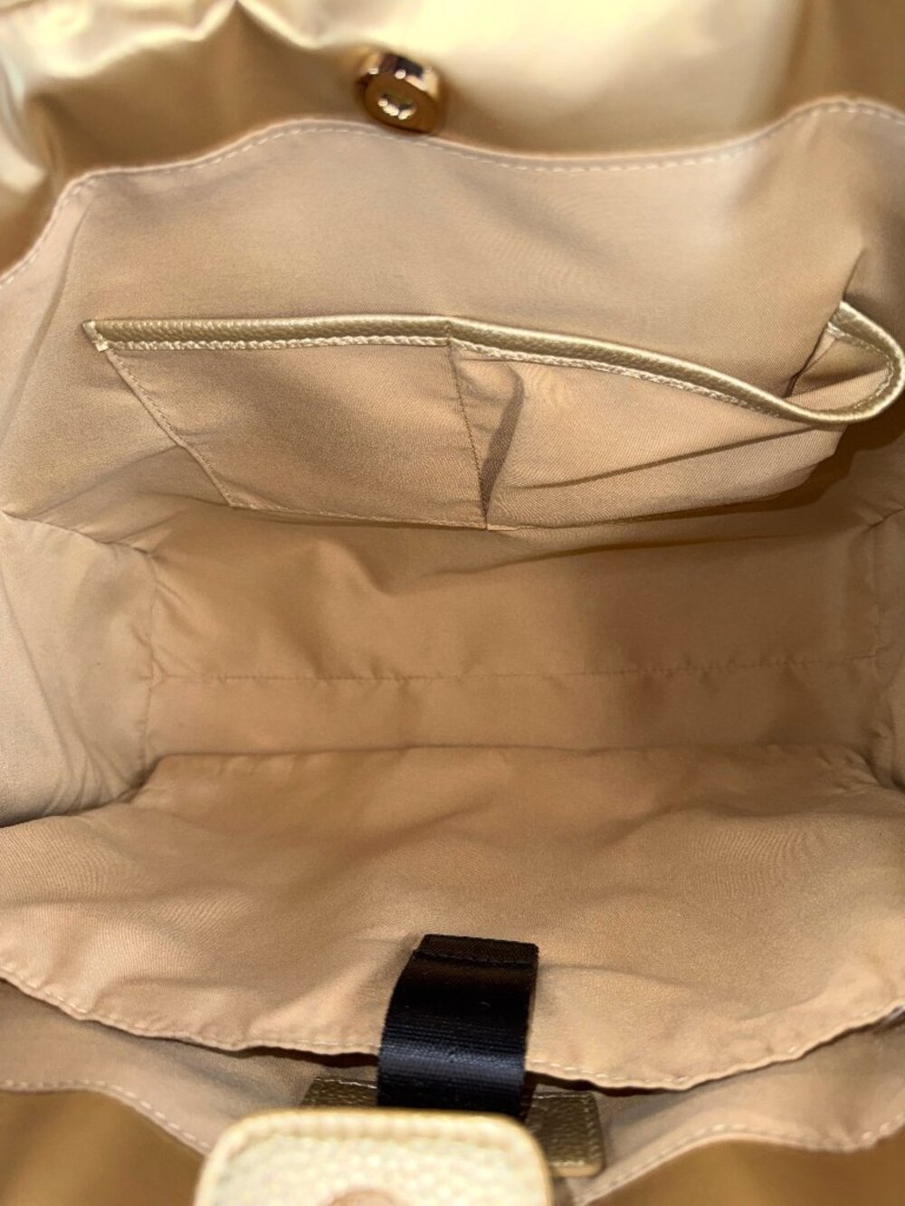 Sharif Global Generation Metallic Champagne Gold Puffer Sample Laptop Tote New - Picture 8 of 12